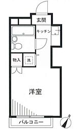 TOP金町 1階ワンルームの間取り