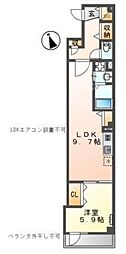 Jolie Maison 2階1LDKの間取り