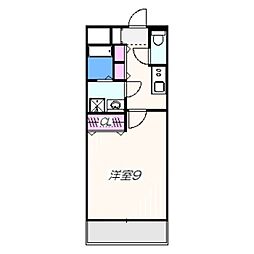 サン・セレーノ堺東 5階1Kの間取り