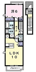 ジェルメ千本杉 1LDKの間取図画像