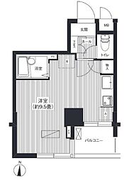 コモード寺山 ワンルームの間取図画像