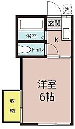 JR常磐線 水戸駅 バス14分 保健所・メディカルセンター入口下車 徒歩2分の賃貸アパート 1階1Kの間取り
