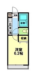 オウルージュ読売ランド 1Kの間取図画像