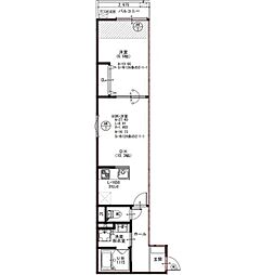 EIJU牧野駅前A 1LDKの間取図画像