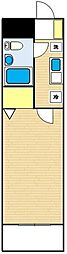 メゾンモンフレール 1Kの間取図画像