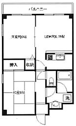 フォンテーヌ・デ・アイラ 2DKの間取図画像