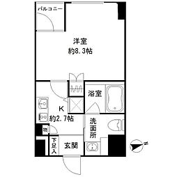 RODIA立川 1階1Kの間取り