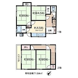 中央本町4丁目貸家 4Kの間取り