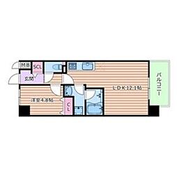 Osaka Metro千日前線 今里駅 徒歩8分の賃貸マンション 3階1LDKの間取り