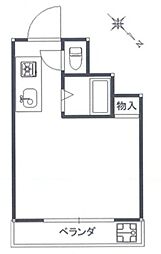 藤香マンション ワンルームの間取図画像