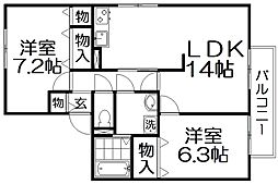 間取図画像 2LDK