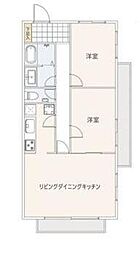 LEREVE中野坂上 2階2LDKの間取り