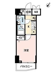 アマヴェル品川 1Kの間取図画像