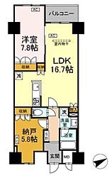 サンジョイアゼロ 2階1SLDKの間取り