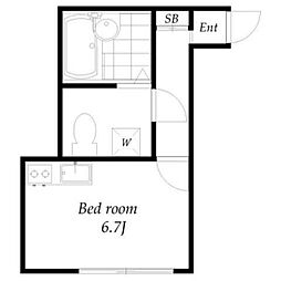 Together保谷A棟 2階ワンルームの間取り
