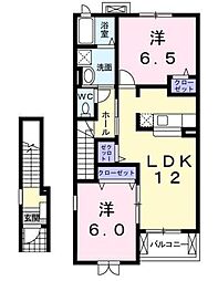 カレント綾瀬 2LDKの間取図画像