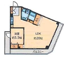 DeLCCS山吹神楽坂 10階1LDKの間取り