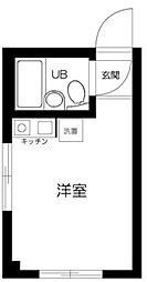 エムエフプラザ 3階ワンルームの間取り