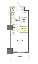 プライムメゾン板橋 7階ワンルームの間取り