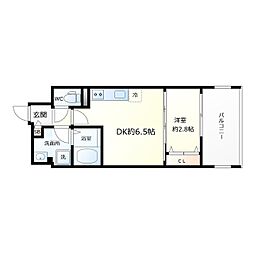 テラ堺市駅 10階1DKの間取り