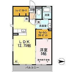 プランドールメゾン 1LDKの間取図画像