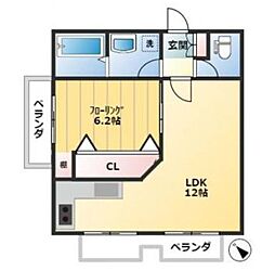 ラドルチェッタ 1LDKの間取図画像
