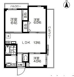 アークホーム大森 1階3LDKの間取り