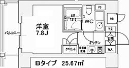 エスティメゾン王子 2階1Kの間取り