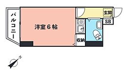 ライオンズマンション亀戸第7 ワンルームの間取図画像