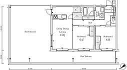 S.E.S. 2LDKの間取図画像