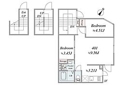 PREASSHIBUYAHONMACHI 2LDKの間取図画像