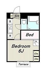 レオパレスプレミール(20070) 1階1Kの間取り