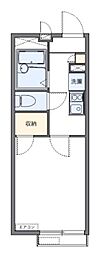マリンドゥシャンス 1Kの間取図画像