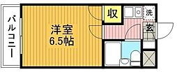 ワコーレリバーサイド多摩川2 1Kの間取図画像