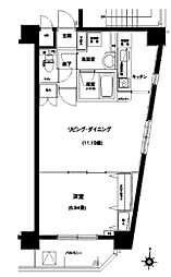 レグノ・ティーダ東京イースト 1LDKの間取図画像