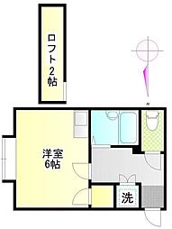 Solo大岡山 ワンルームの間取図画像