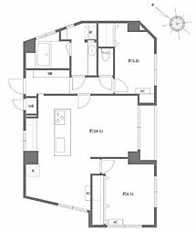 メゾンアタカ 2LDKの間取図画像
