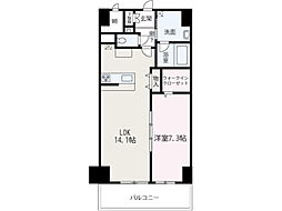 いちえもんレジデンス 1LDKの間取図画像
