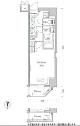 アーバネックス清澄白河II EAST棟 2階1Kの間取り