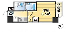 エステムコート三宮EAST3ラヴィッサ 1Kの間取図画像