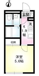 クリエイト上井草 1Kの間取図画像