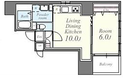 Excellent1 2階1LDKの間取り