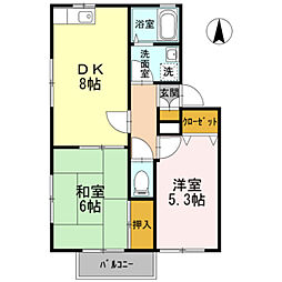 阪急神戸本線 西宮北口駅 徒歩8分の賃貸アパート 3階2DKの間取り