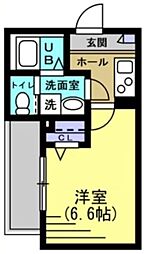 AJ四ツ木II 1階1Kの間取り
