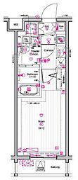 THEPREMIUMCUBEG東中野 1Kの間取図画像