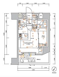 ＳＹＦＯＲＭＥ ＭＡＣＨＩＤＡ 11階1LDKの間取り