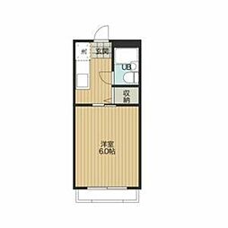 めぞん一刻 4階1Kの間取り