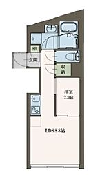AGRACES武蔵小山II 3階1LDKの間取り
