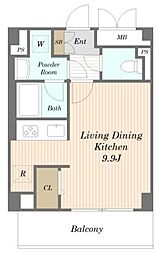 ラプラージュ 5階ワンルームの間取り