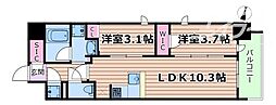 リビオメゾン新大阪 7階2LDKの間取り
